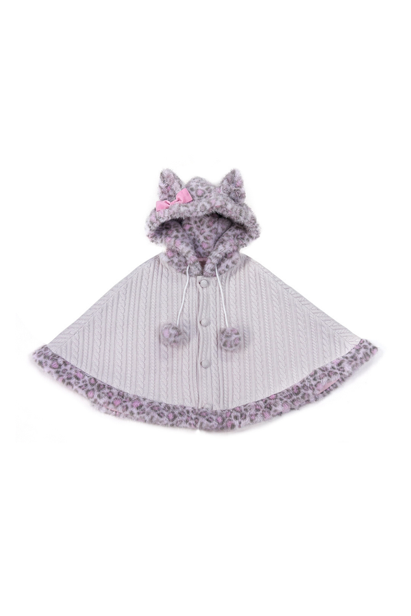 Sweet Leopard Cat Ear Cape