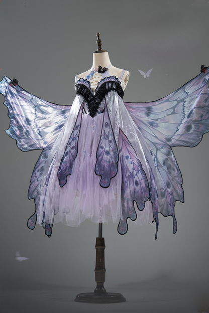 【12月16日予約締切】withered leaf butterfly2.0ゴシックロリータバタフライウイングドレスTypeA/B