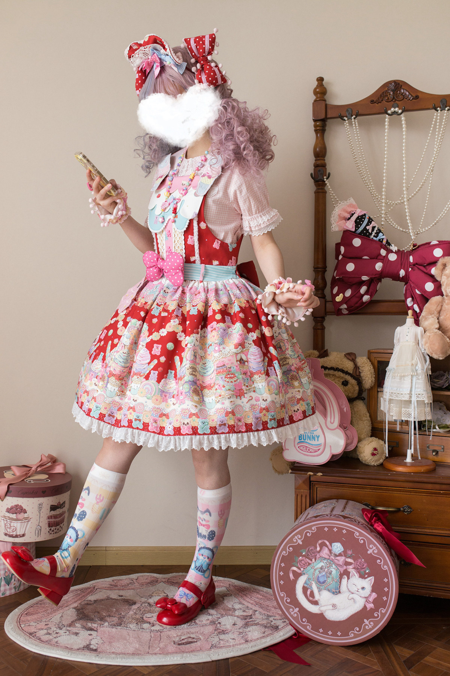 スウィートハートキャンディサスペンダースカート+ジャンパースカート