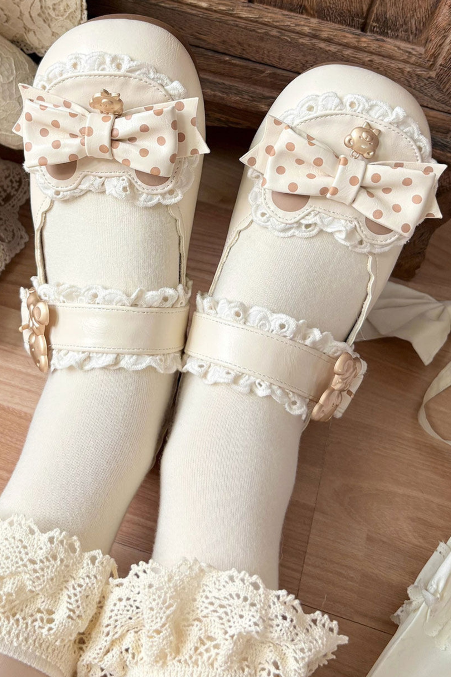 Bare Polka Dot Lolita Shoes