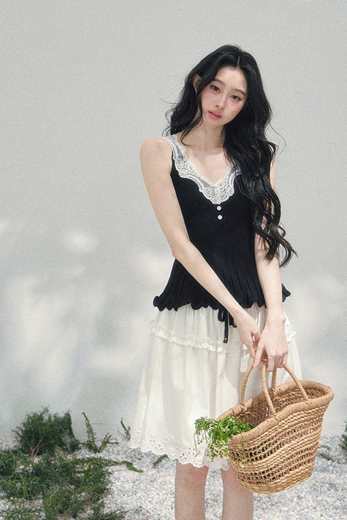 フレンチレースジャケット+キャミソール