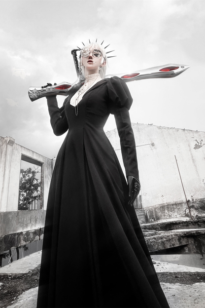 Chic Gothic Flare Long Lolita Dress