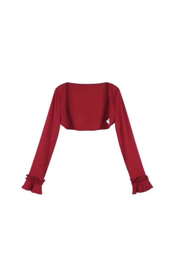 Retro Breeze Fragrance Dress + Short Cardigan