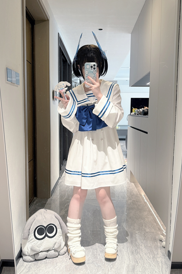 セーラー サブカルチャーワンピース+ビックリボン