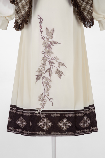 レトロチェックトップス＋スカート