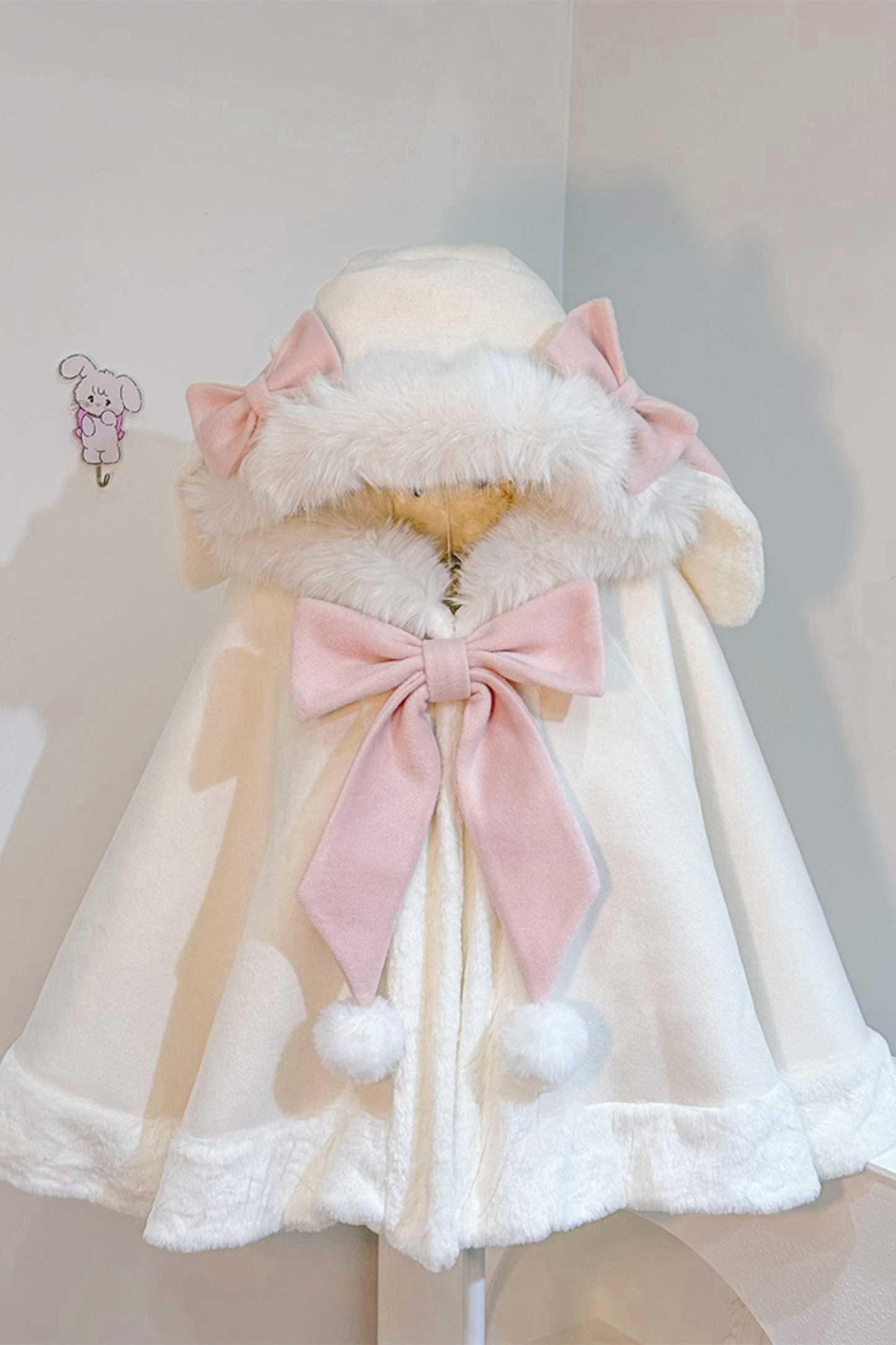 ファーバニーフードマント