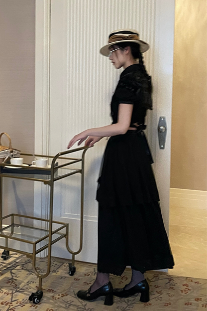 Spider Web French Blouse