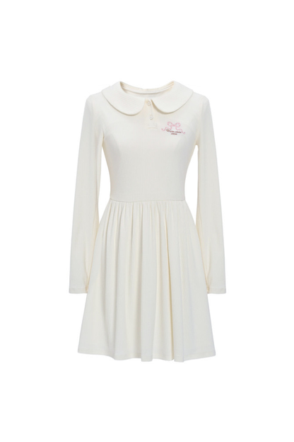 ミルクドールカラーフレンチニットドレス