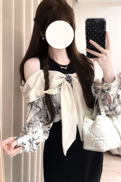 Off-the-shoulder top + mermaid skirt