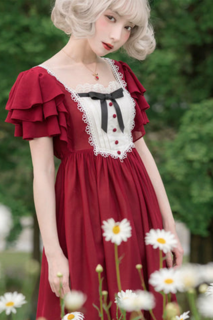 レトロメモリーフレアロリータドレス