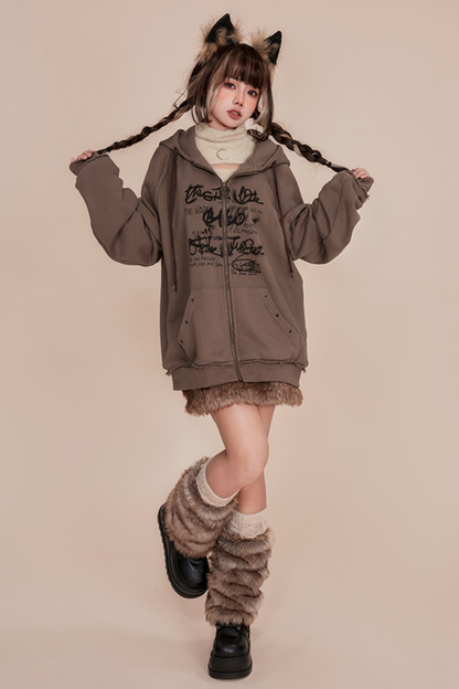 Wolf Ear Hood Loose Hoodie