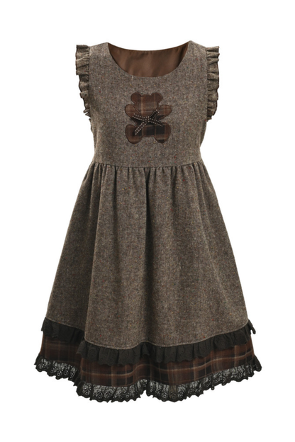 レトロチェックドレス+レトロドールトップス