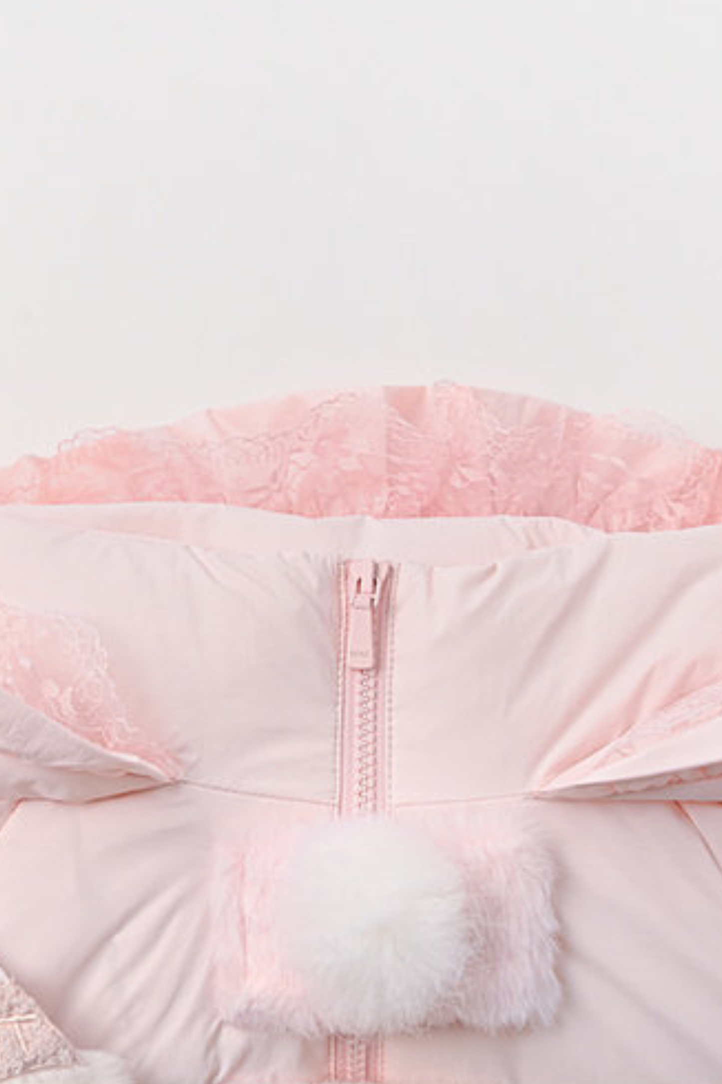 ベイビーレースフードダウンジャケット