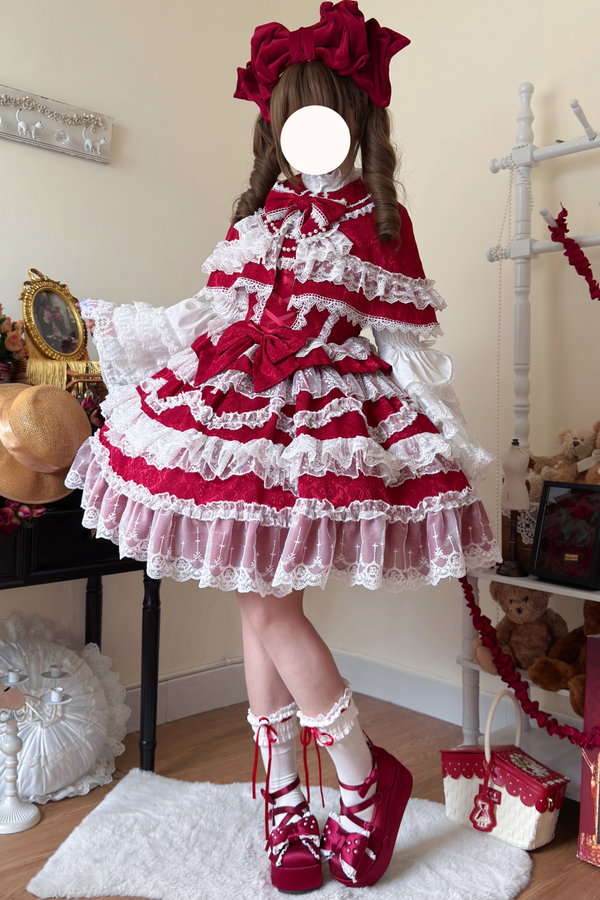 【予約商品】ときめきラブリーロリータドレス+フリルブラウス