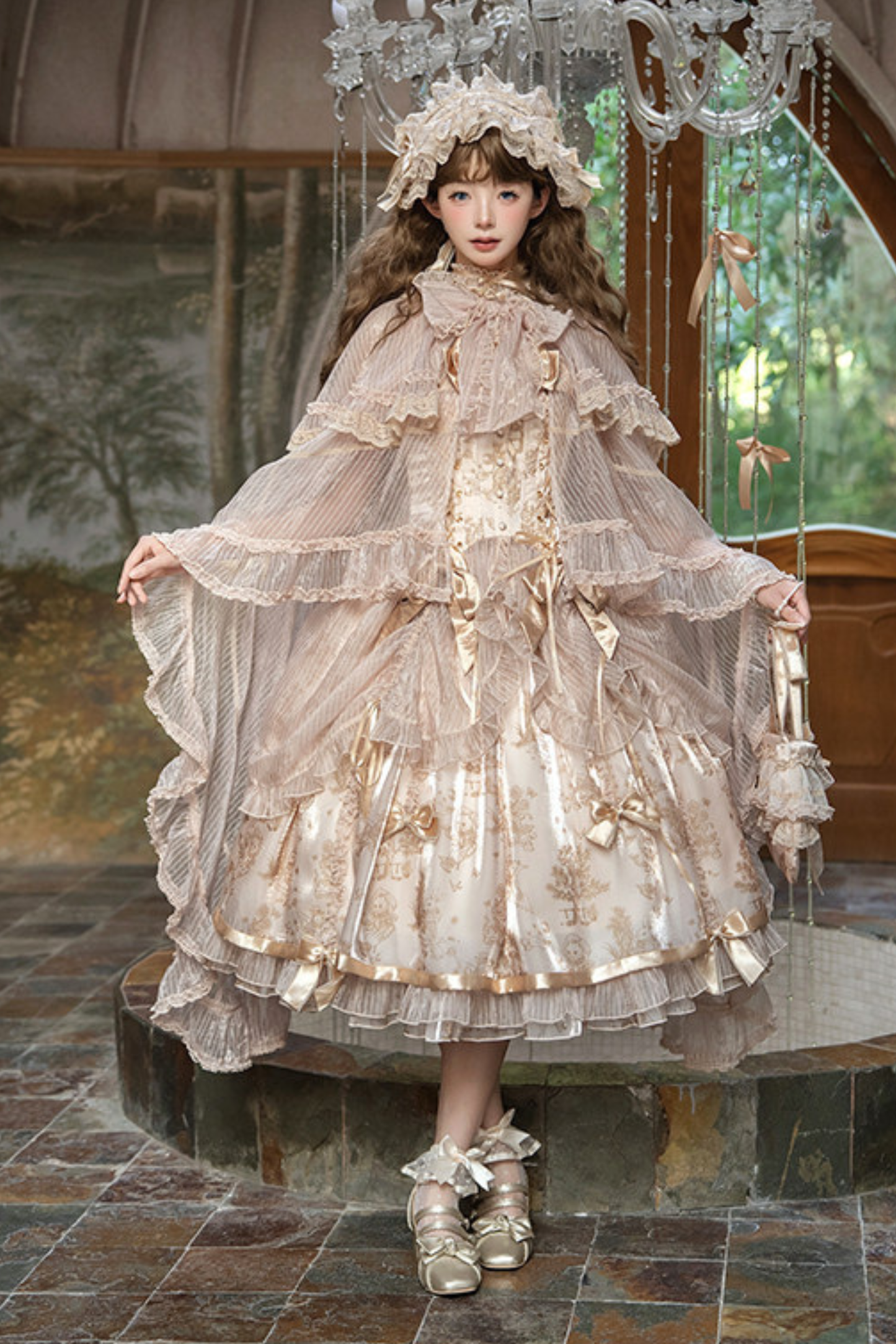 【4月3日予約締切】ファンタジーシアーフードロリータケープ