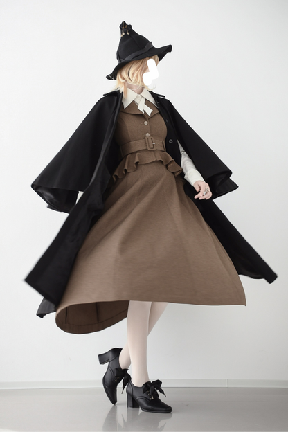 Umbrella Vintage Style Trailing Vest + Long Skirt + Short Skirt