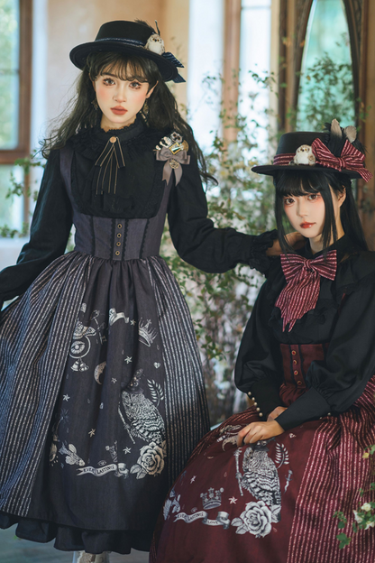 魔法学園レトロエレガントロリータジャンパースカート