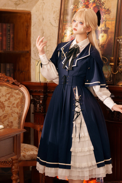 Western Fantasy Cloak Vest + Cape + Skirt + Shirt
