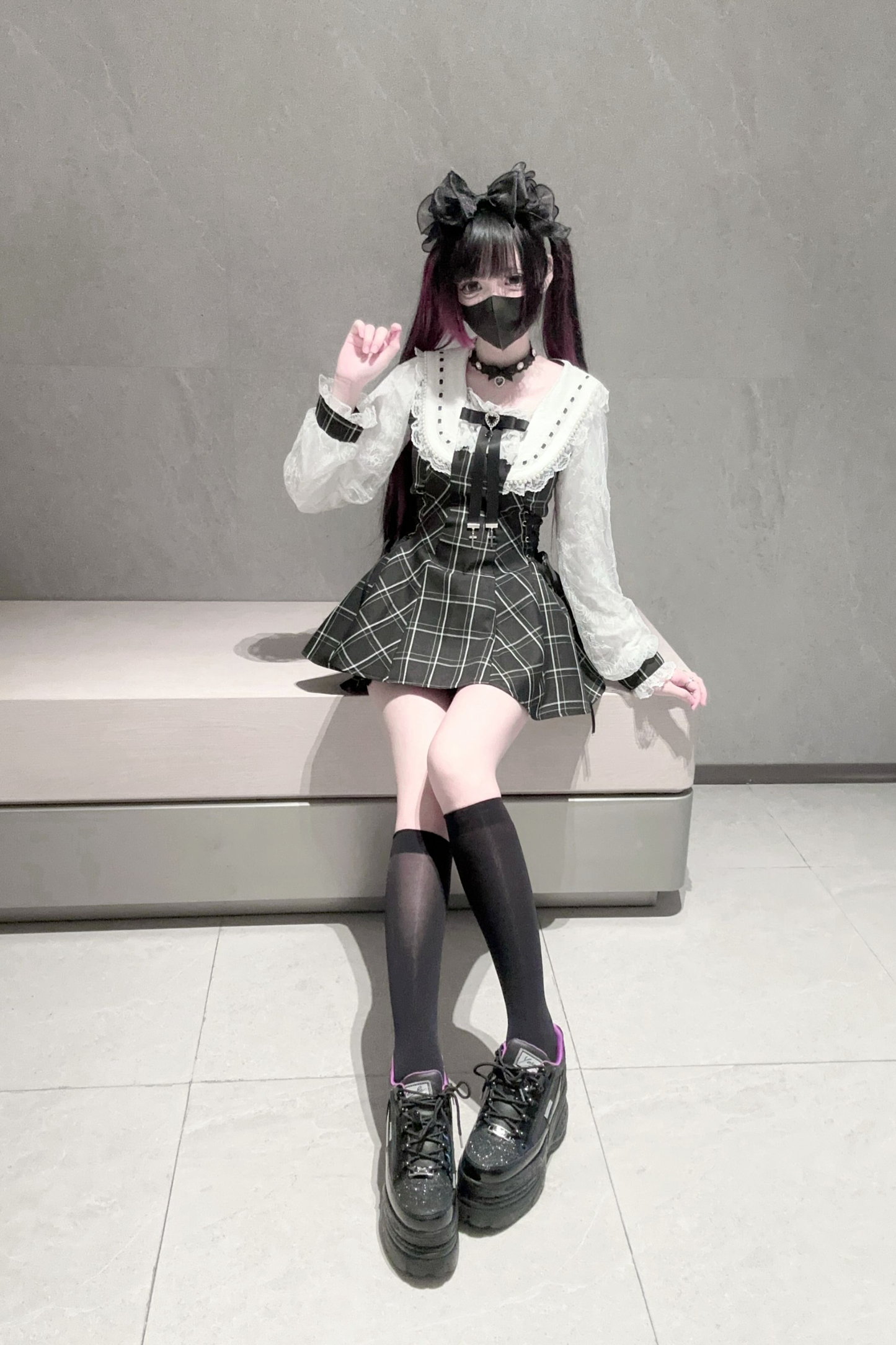 Mine ribbon flared top + shorts