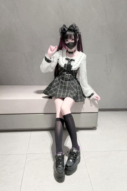 Mine ribbon flared top + shorts