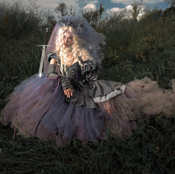 【予約商品】ストライプグリッドファンタジードレスセット＋アシメチュールスカート＋ベール