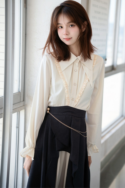 エレガントシャツ+イレギュラースカート