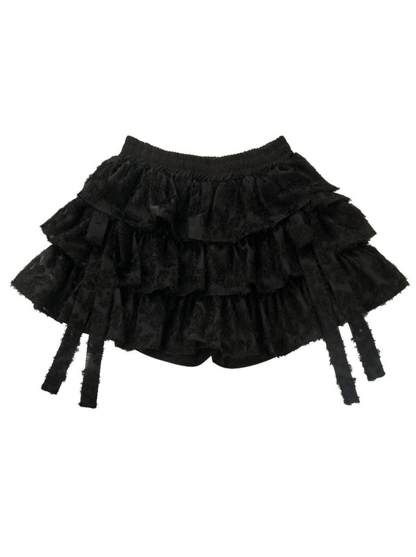 レースタッセルリボンストラップデイリーキュロット