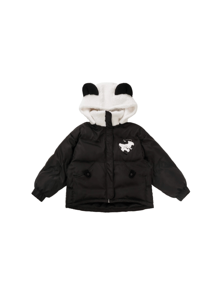 Sweet rabbit jacket + panda jacket + high neck top + shorts + flared skirt