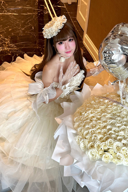 ファーストラブフローラルドレス+スリーブ