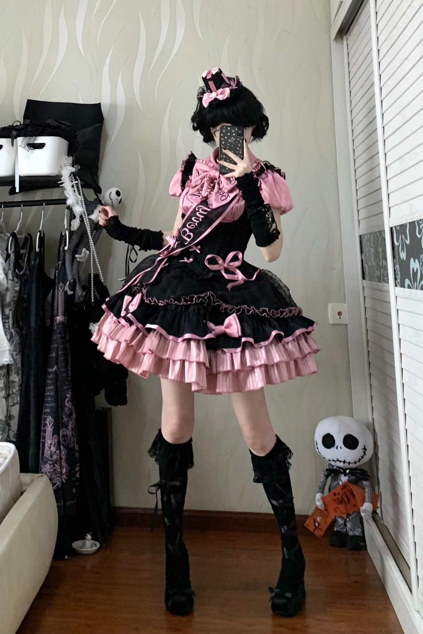 【3月10日予約締切】キャンディハートビートロリータシャツ+ジャンパースカート+ハット+リボン