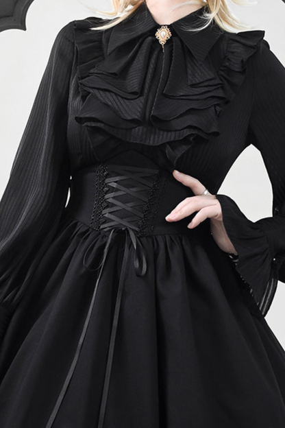 Retro Reversible Fishbone Lolita Skirt