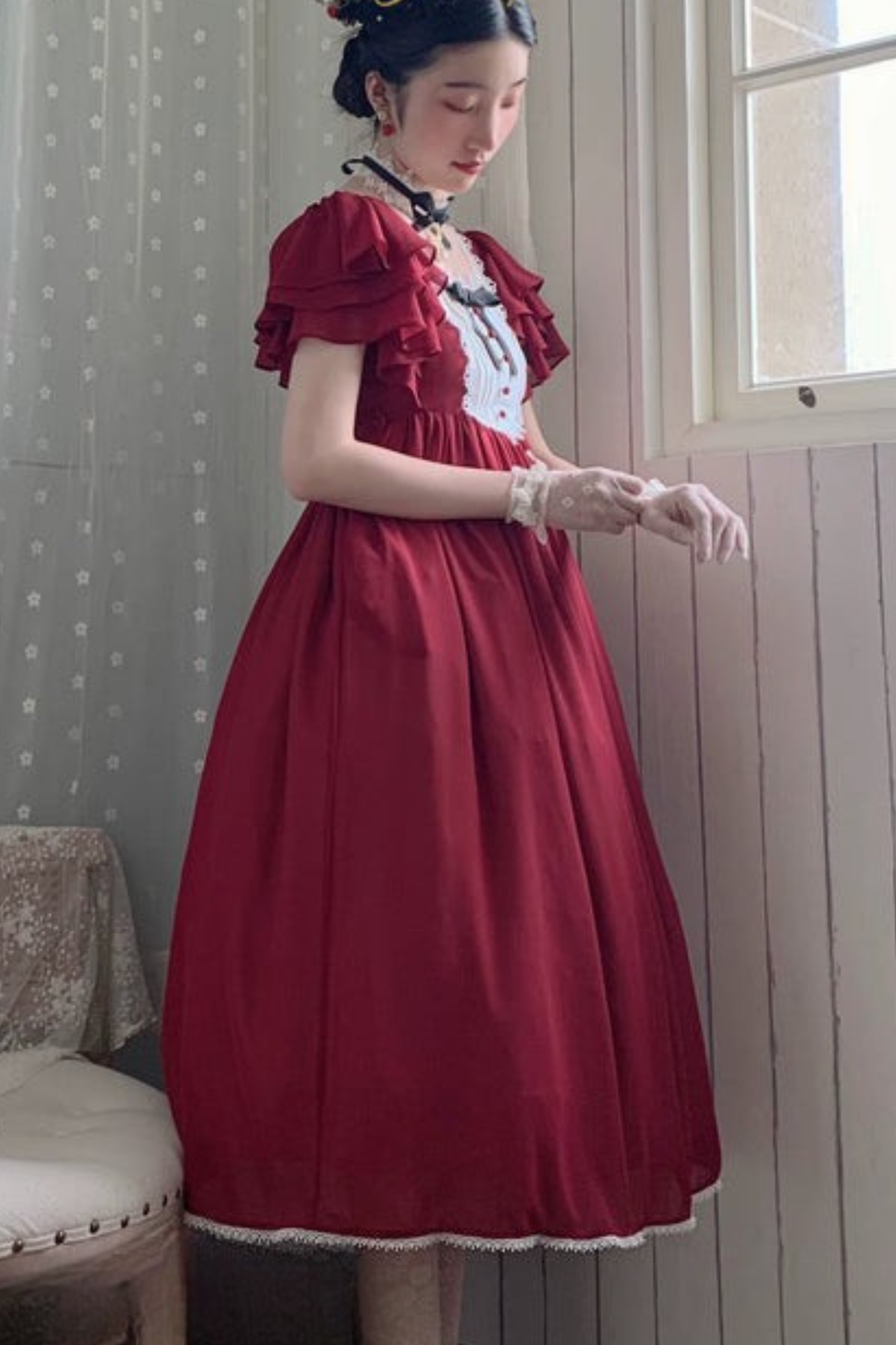 レトロメモリーフレアロリータドレス