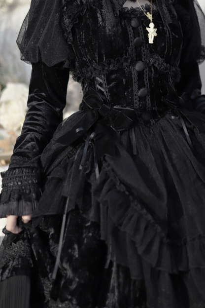 Gothic Chic Doll Lolita Dress + Short Jacket