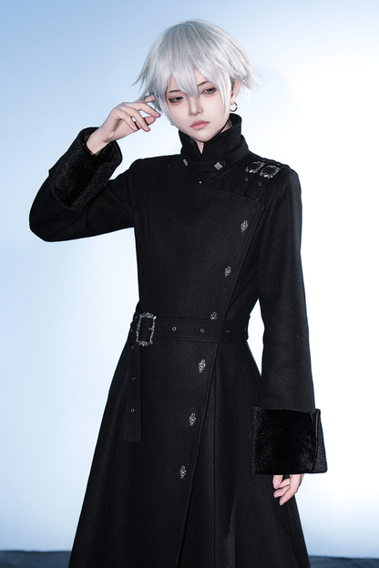 スタンドネック皇子ロングコート