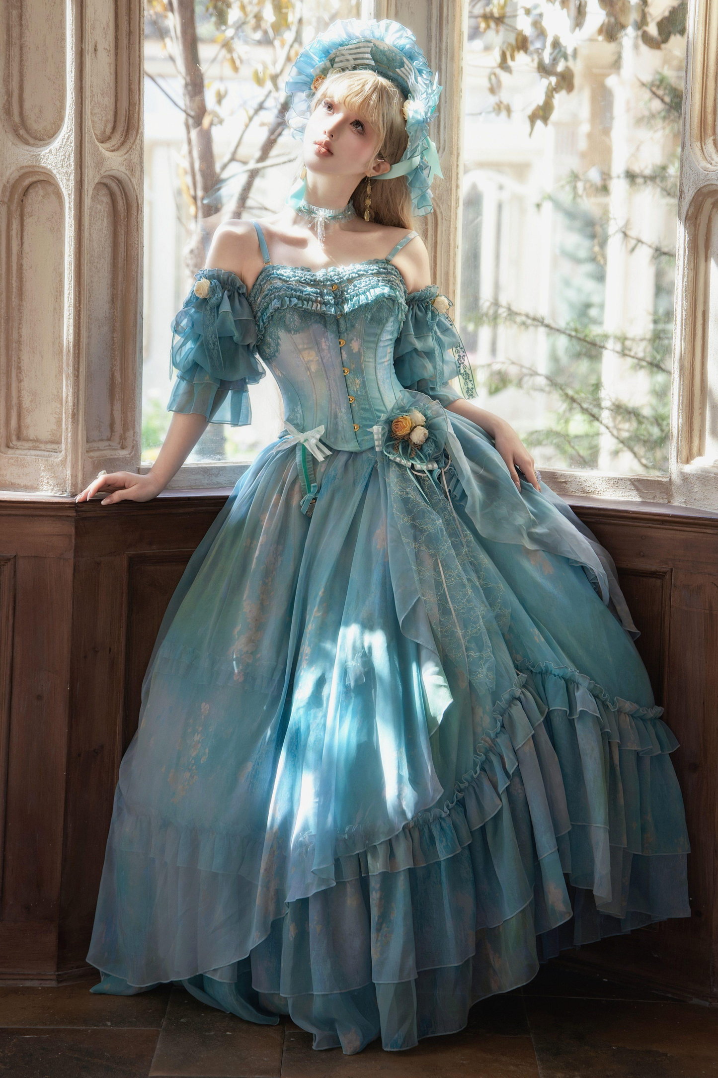 【3月19日予約締切】シルビアトップス+フレアスカート+ハット+スリーブ+ネックレス