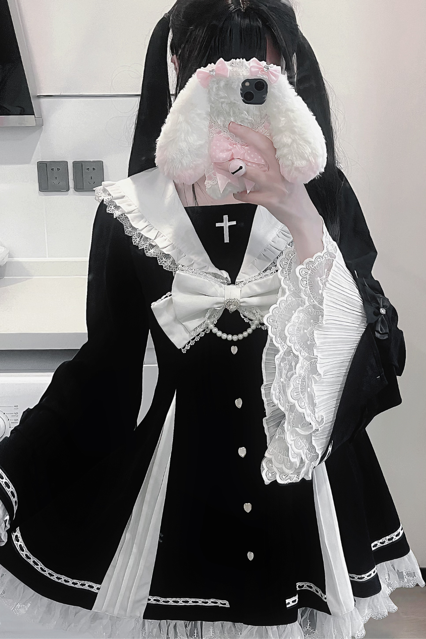 レース地雷トップス+パンツ