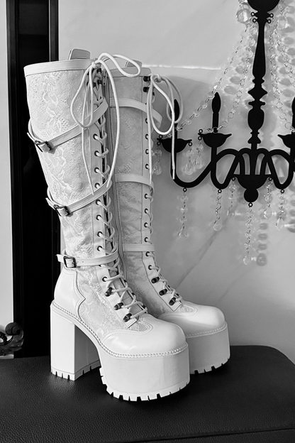 【4月4日予約締切】レースゴシックスエードレースアップブーツ