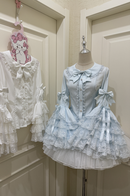 プリンセスリボンフリルスリーブシャツ