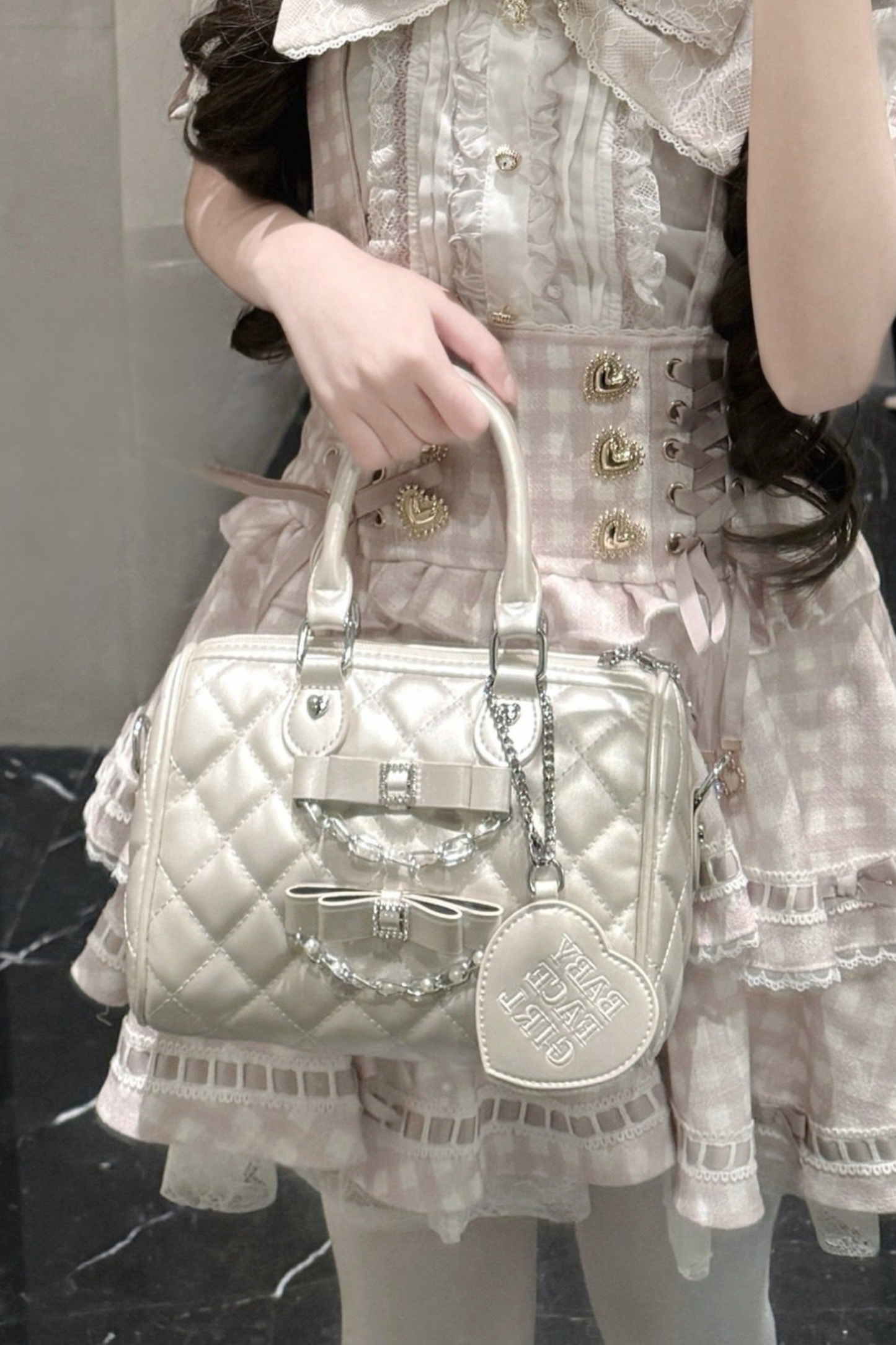 キルティングリボンミニバッグ