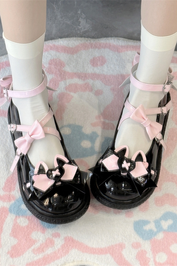 Cookie Lolita Cream Bunny Shoes