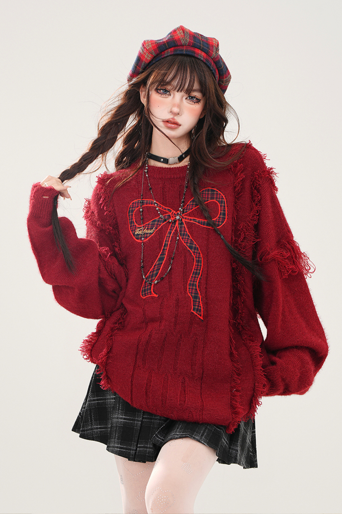 レッドリボンスイートセーター