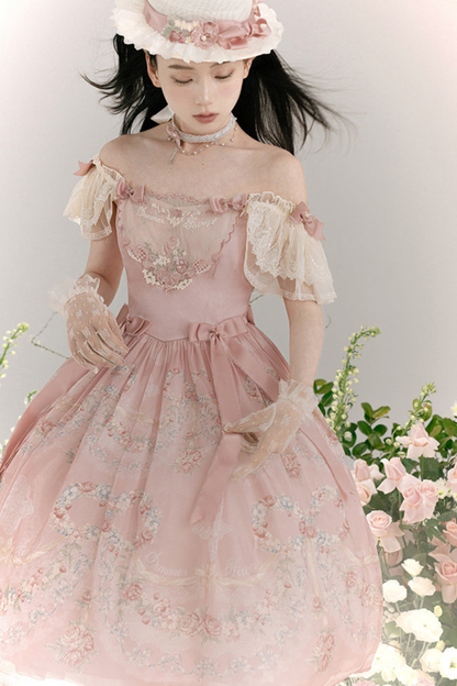 Vilandry Garden Off-Shoulder Dress + Jumper Skirt + Cape