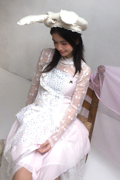 Cherry Jacquard Turtleneck Top