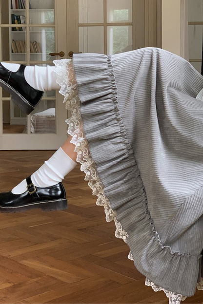 レトロレースフレアスカート