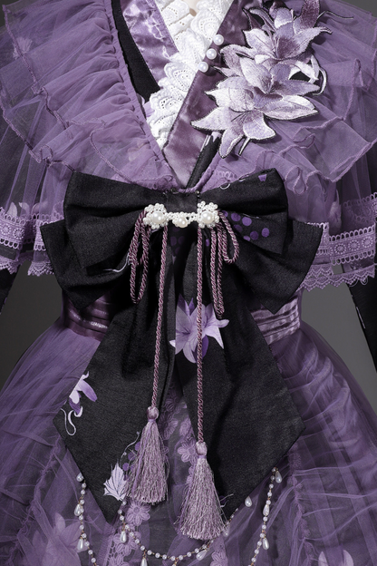 ダークチャイナクロスカラードレス+オーバードレス+スカート