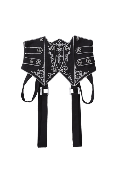 モノクロ皇子トップス+コルセット+パンツ