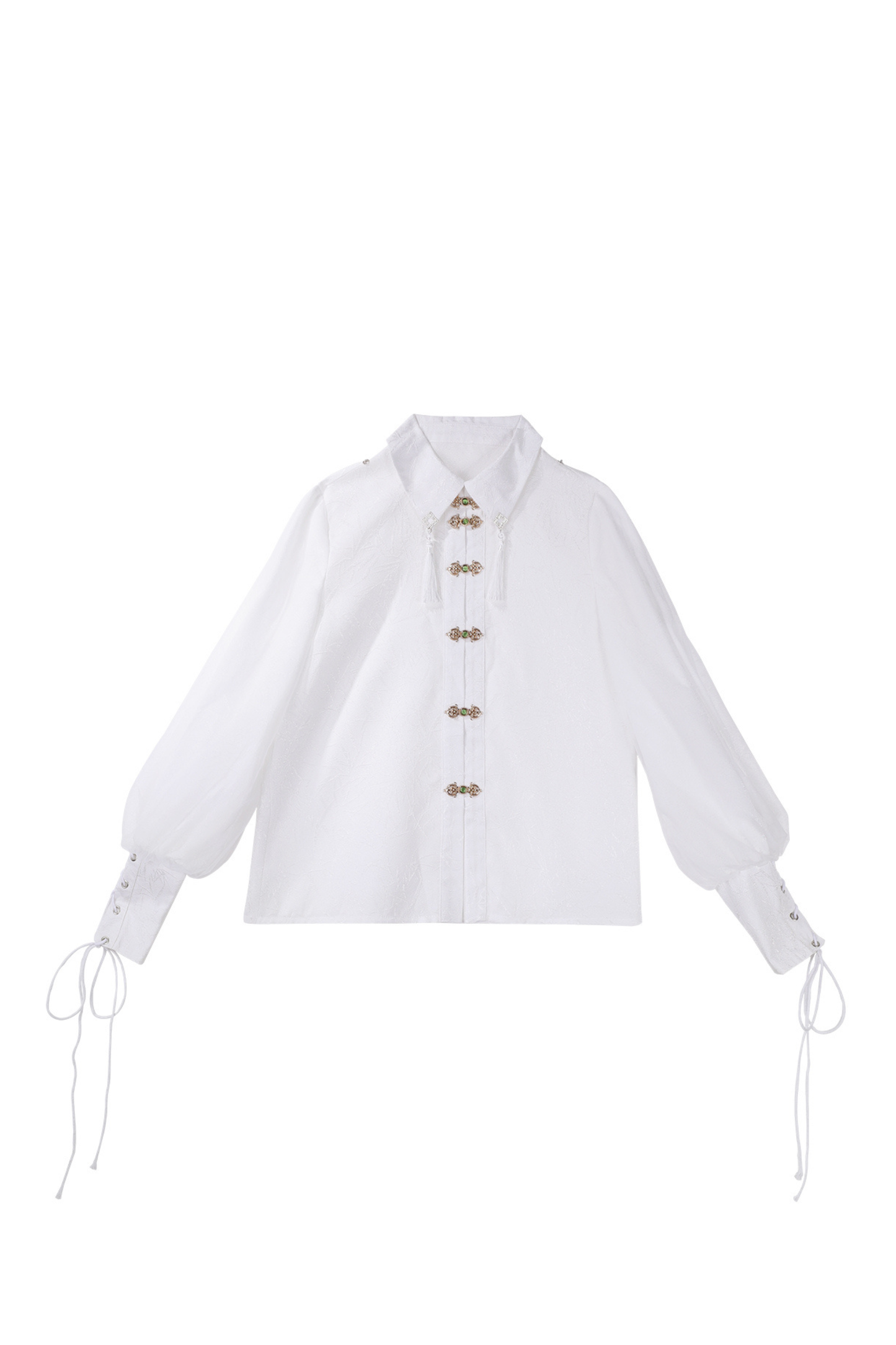 Forest Roman China Top + Outerwear + Skirt