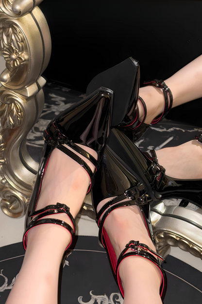 [Pre-order] Dark Gothic Pointed Toe G Clef Heel