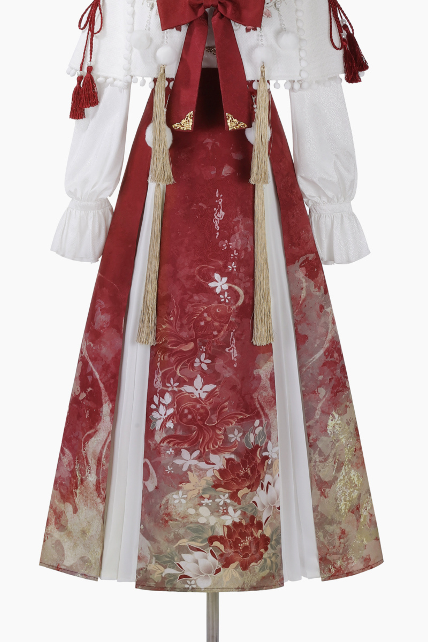 Retro china shawl + top + skirt