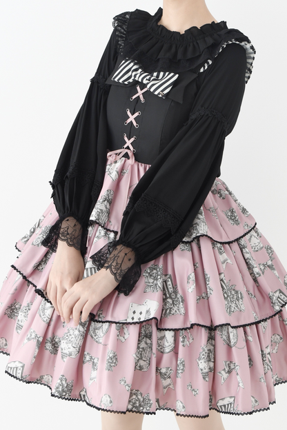 Off-the-shoulder long sleeve Lolita blouse